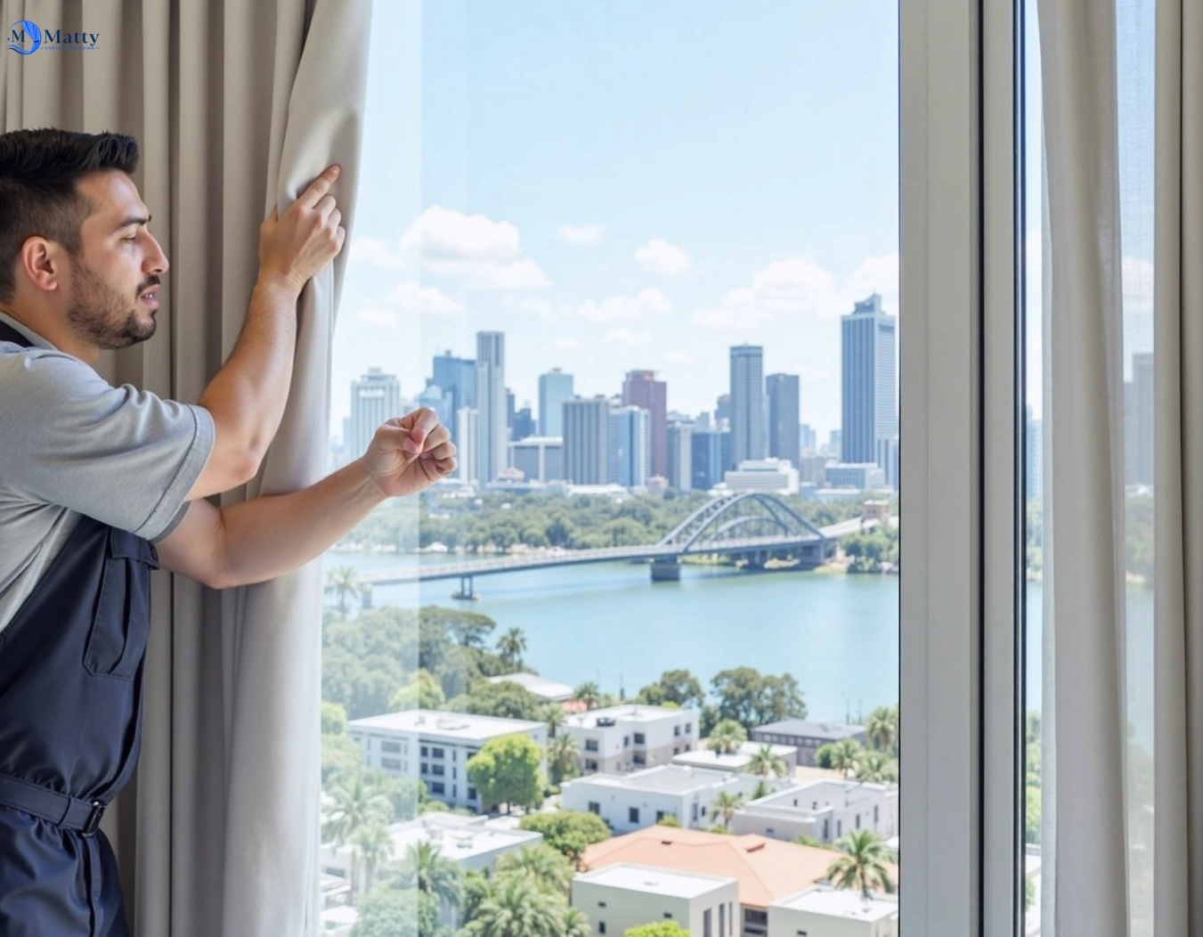 Professional curtain steam cleaning service gisborne-vic QLD by Matty Curtain Cleaning