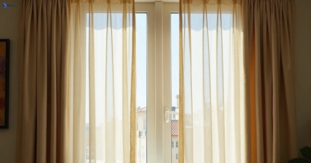 Dull dusty drapes in gisborne-vic before professional cleaning